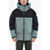 Woolrich Two-Tone Rip Stop Check Teton Down Jacket With Frontal Zip Blue