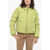 Woolrich Danielle Cathari Solid Color Down Jacket With Crochet Collar Green