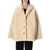 Alberta Ferretti Alberta Ferretti Reversible Hooded Shearling Jacket Beige
