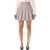 Self-Portrait Self-Portrait Bouclé Pleated Mini Skirt With Crystal Chain Belt PINK