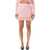 Self-Portrait Self-Portrait Pink Knit Mini Skirt With Faux Fur Hem PINK