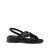 Prada Prada Brushed Leather Sandals With Buckle Black