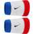 Nike Swoosh Classic Double Wide Wristbands 2PK White