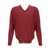 John Smedley John Smedley Blenheim Extra Fine Merino Wool V-Neck Jumper WOOLF RED