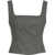 Otto d ame Bustier top with square neckline Black