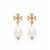 Tory Burch Tory Burch Gold And Pearl Brass Earrings GOLD/IVORY
