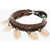 DSQUARED2 Leather Aloha Spirit Bracelet With Shells Brown