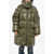 Bacon Collar-Shaped Hood Storm Down Jacket Military Green