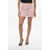 Balmain Front Buttoned Knitted Miniskirt Pink