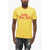 DSQUARED2 Crew Neck Hotter Than Hell T-Shirt With Print Yellow