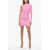 DSQUARED2 Draped One-Shoulder Dress Pink