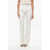 Alberta Ferretti Single-Pleated Palazzo Pants With Side Satin Bands White