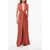 Max Mara Satin Pilard Dress With Front Knot Red