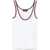 Gucci Ribbed Cotton Tank Top With Web WHITE
