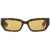 Bottega Veneta Rectangular Sunglasses "Dash" BROWN