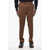 CORNELIANI 4 Buttons Wool Pants With Scalloped Hem Brown