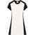 COURRÈGES Two-Tone A-Line Mini Dress Black & White