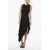 Givenchy Asymmetric Dress With Monogram Silk Sheer Skirt Black