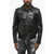DSQUARED2 Solid Color Leather Jacket Black