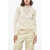 Ermanno Scervino Crew Neck Cashmere Blend Sweater With Lace Inserts White
