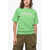DSQUARED2 Solid Color Easy Fit Crew-Neck T-Shirt With Contrasting Logo Green