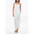 JACQUEMUS Draped Saudade Midi Dress With Bare Back Design White
