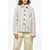 Dior Bayadere Patterned Abeille Wool Blend Blazer White