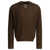 AURALEE Alpaca V-neck sweater Brown