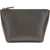 Brunello Cucinelli Leather Pouch with Shiny Zipper Pull TESTA MORO
