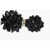 SIMONE ROCHA Single Magnetic Earring With Floral Design Black