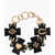 Tory Burch Two-Tone Til Sim Slover Bracelet With Golden Details Black