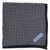 CORNELIANI Patterned Silk Pocket Square With Printed Logo Blue