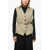 Bottega Veneta District Check Wool Vest With Drawstring Yellow