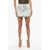 Alessandra Rich Denim Miniskirt With Studs Light Blue