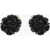 SIMONE ROCHA Stud Earrings With Round Floral Effect Design Black