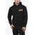 DSQUARED2 Fleeced-Cotton Hoodie With Side Logo Black