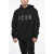 DSQUARED2 Icon Fleeced-Cotton Hoodie With Rhinestone Monogram Black