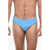 DSQUARED2 Swim Briefs With Printed Logo Light Blue