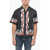 Neil Barrett Short Sleeved Boxy Fit Shirts With Jumbled Bolts Print Black