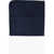 CORNELIANI Solid Color Pure Silk Pocket Square Blue