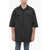 Rick Owens Short Sleeved Tommy Overshirt With Double Breast Pocket Black