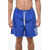DSQUARED2 Solid Color Swim Shorts With Monogram Blue
