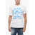 DSQUARED2 Maxi Printed Frontal Crew-Neck T-Shirt White