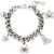 Marc Jacobs "The Mini Icon Charm" Chain Bracelet SILVER