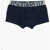 DSQUARED2 Stretch Cotton Trunk With Logoed Waistband Blue