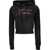 Versace Jeans Couture Cropped Sweatshirt With Logo BLACK