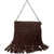 LA CARRIE Shoulder bag with fringes Brown