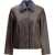 Marni Leather Jacket with a shearling collar CACAO