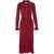 Self-Portrait Midi Dress With Collar BORDEAUX