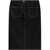 COURRÈGES Denim A-Line Skirt With Visible Stitchings Black